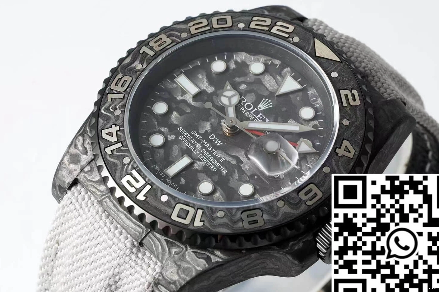 Fiber II Carbon Strap Dial Rolex GMT-MASTER Diw Fabric 0819
